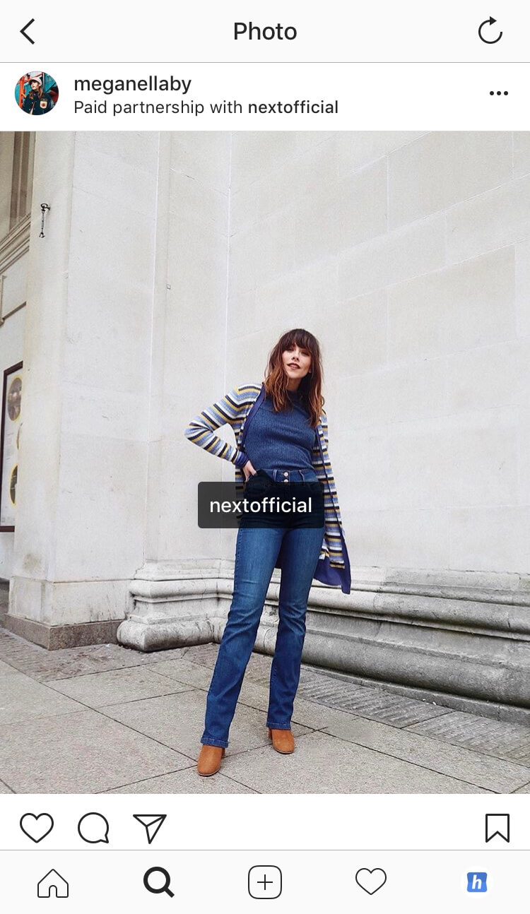 Influencer Instagram content