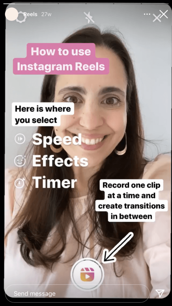 captions in reels