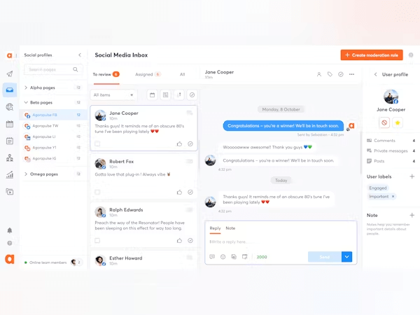 Agorapulse interface