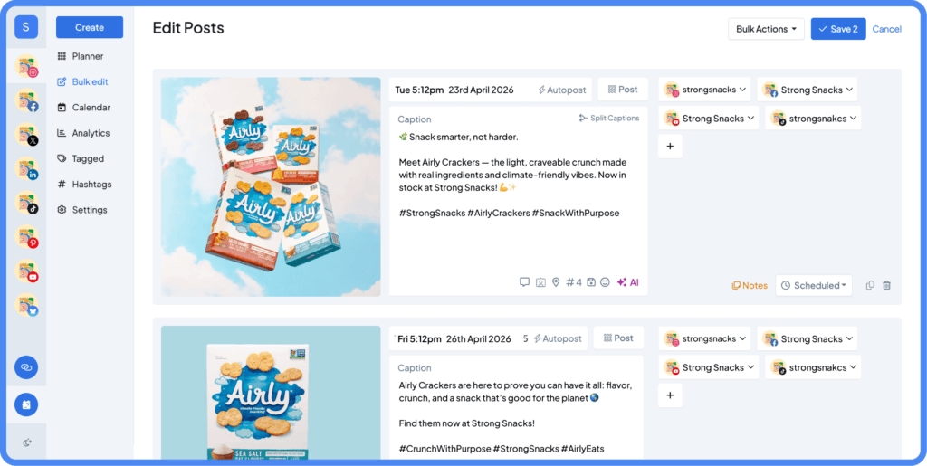 Social media Automation tools for small businesses - bulk upload