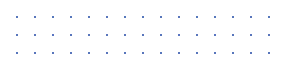 Row of evenly spaced small blue dots on a black background.