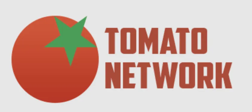 Tomato Network logo with a red tomato graphic and bold text reading 'TOMATO NETWORK'.