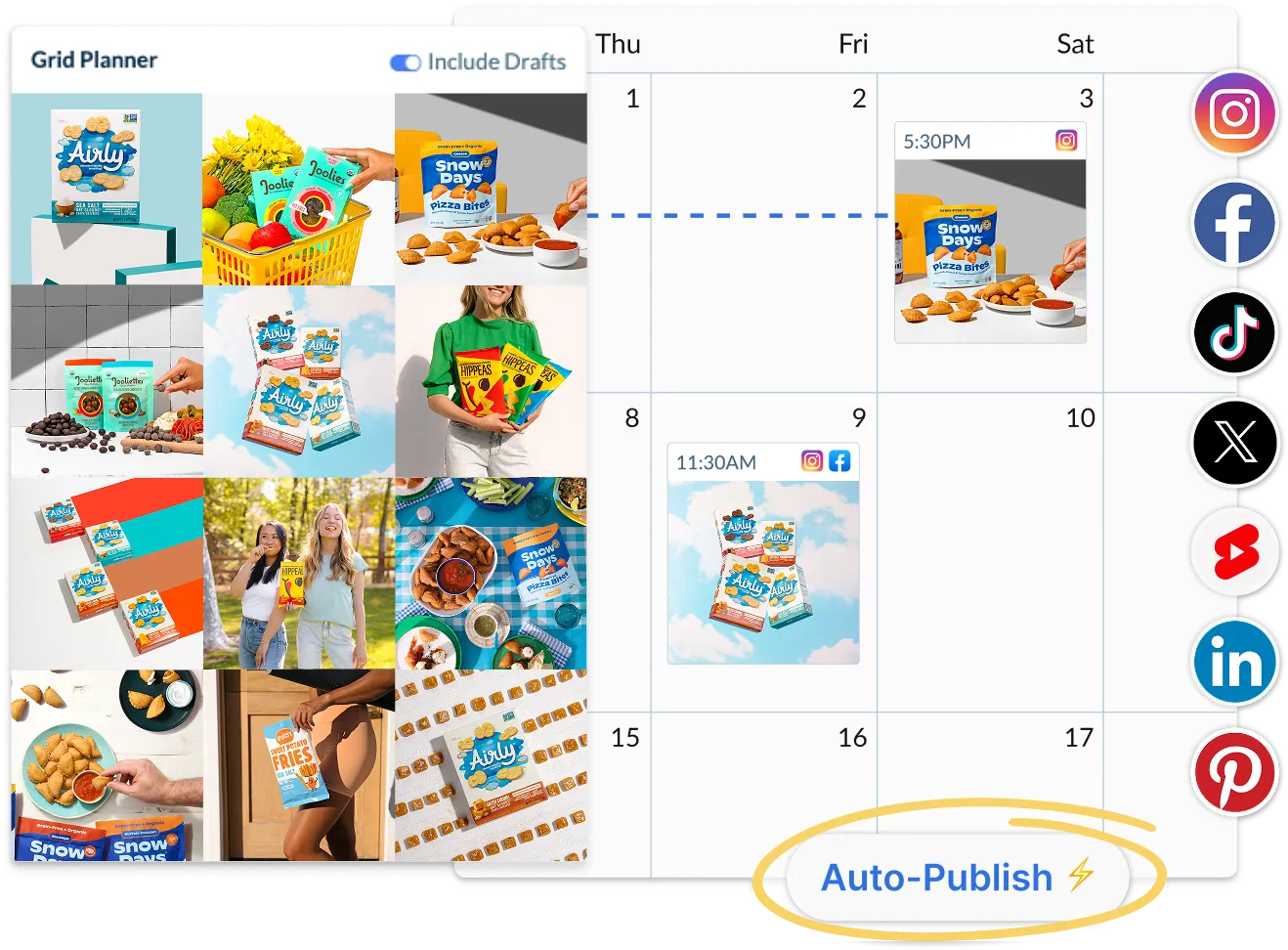 Hopper HQ calendar and grid planner