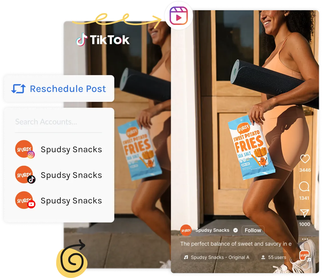 Rescheduling posts from TikTok to Instagram