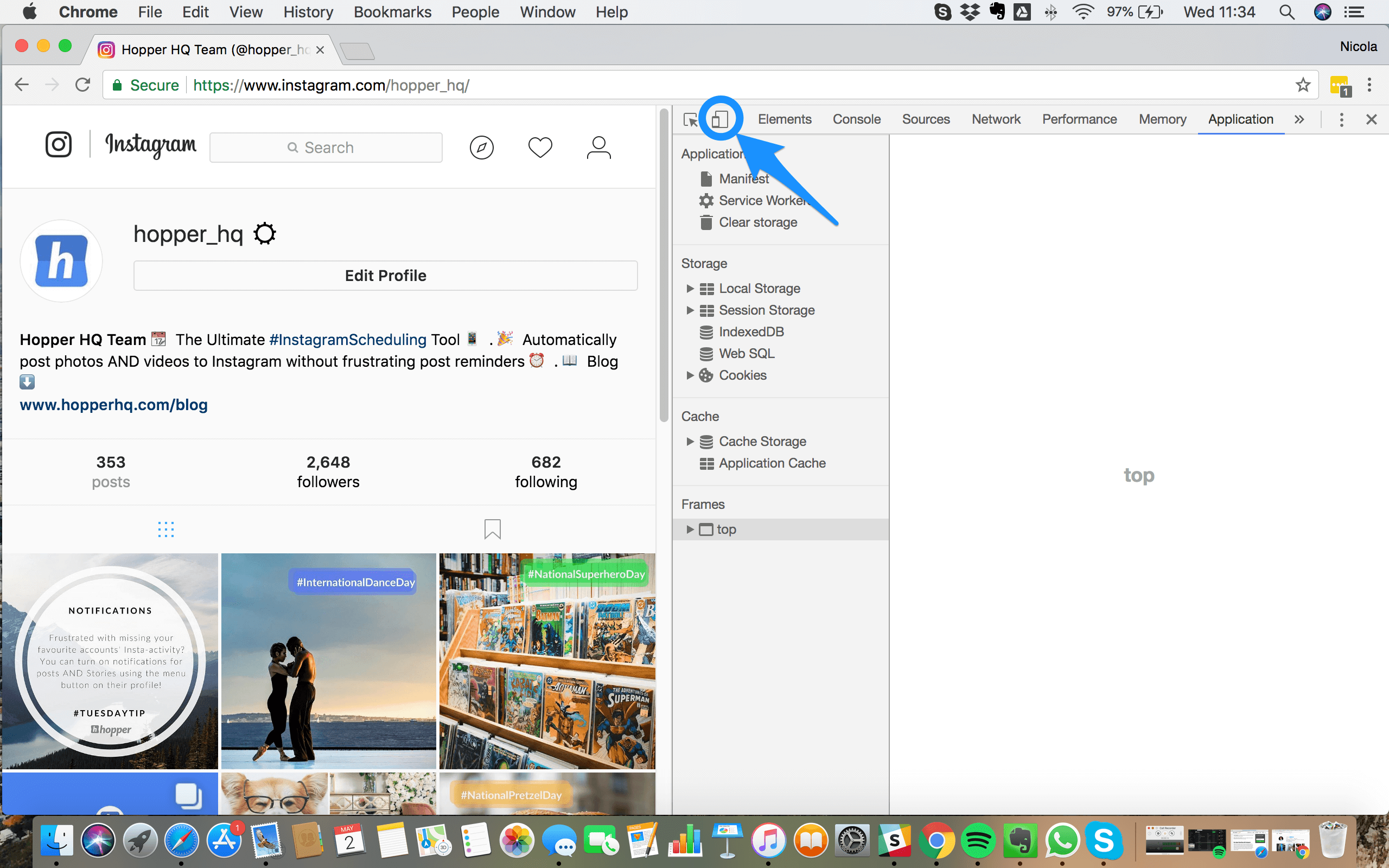 how to post on instagram on mac computer